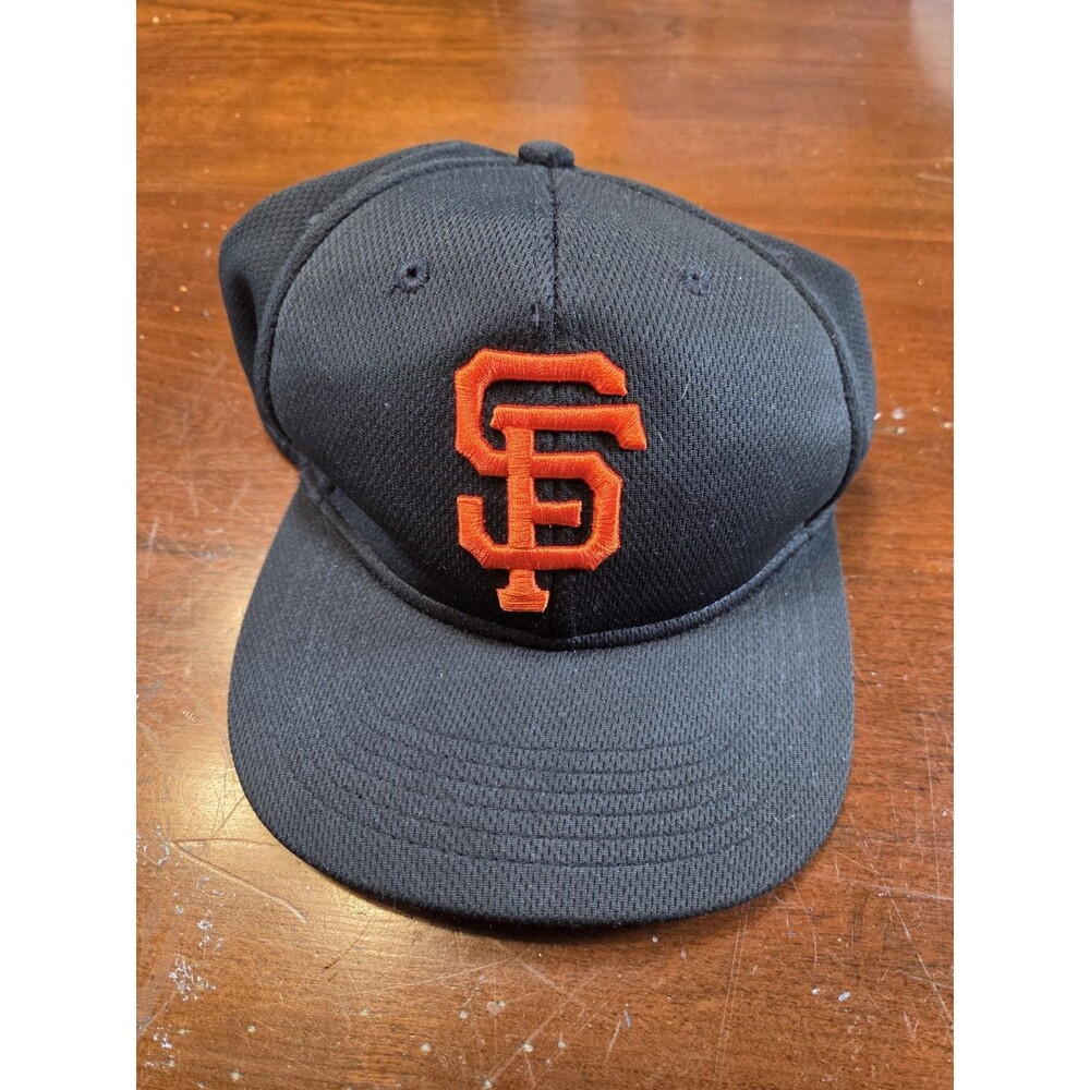San Francisco Giants Youth Hat Black MLB Strapback Cap Orange SF Logo OC Sports